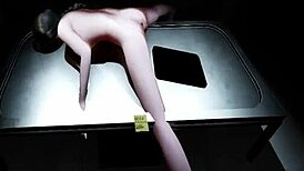 Let's Play the Pathologist - Demo of Hairless Lesbian Fun. Shaved Pussy and Big Tits Await!