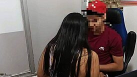 My stepbrother and I watch porn, get horny, and fuck