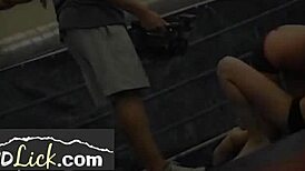 European lesbian babes wrestle in the ring.