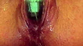 the hot teen says, 'watch me masturbate with this dildo.'