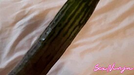 My wife masturbates with toys, squirting on a monster cock!