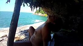 Paty Bumbum and Alex Lima get naked on Fernando de Noronha island with monster cocks 😈