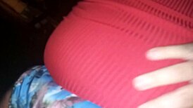 Public Outdoor Encounter with Husband on Grass, Guard Witnesses Intimate Moment.