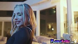 petite naked inked blondie anna claire clouds rips clothes and poses in sexy long boots, showing shaved pussy and small tits