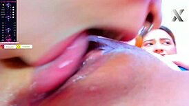 Bored Stepsisters Lick Pussies Wildly on Webcam