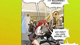 boss fucked office whore on the table and by the window 😈