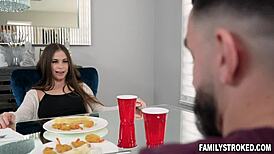 naughty stepsiblings josie tucker and peter green shower together with monster cock