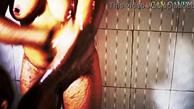 we had hardcore fucking from bathroom to bedroom with bbw creampie