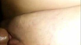 licking and fucking her shaved pussy at home 😏