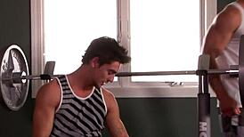 Gym Buddy Spots Jock's Cock Ready for Intense Sucking