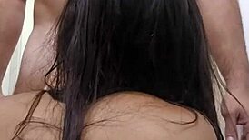 Amateur housewife gets a creampie in her home