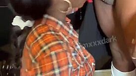 Dark Ebony Slut Throating The Life Outta Him