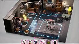 cute honey bunny in hentai game giving titjob to succubus 😍