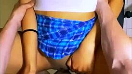 she moans softly as her stepfather fucks her tight pussy