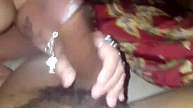 netflix and chill turns freaky with latina blowjob on big black cock