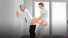 Gay novinho bangs boss for European football contract, hot bara yaoi!