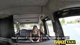 Stunning Romanian bends over for POV doggystyle and facial in fake taxi.