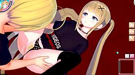 Blonde Busty Gal JK Eleanor Rides in 3D CG Erotic Anime