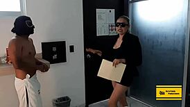 German cougar moans with long legs and heels