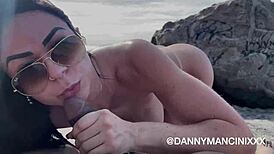 Fudendo with Loupan, taking cum on nudist beach