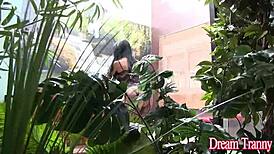 super hot trans slut gets double dicked?