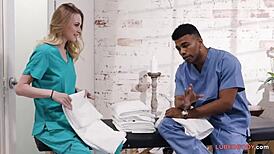 Master says, 'Learn this deepthroat technique on my big black cock,' to Kyler Quinn