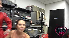 aurora, the naughty brunette with big boobs