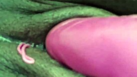 Creamy Black Pussy Gets Messy Creampie in Tight Homemade Solo Massage