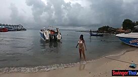 Loving His Curvy Thai Girlfriend's Slutty Blowjob