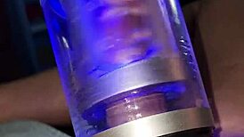 edging with new toy on couch?