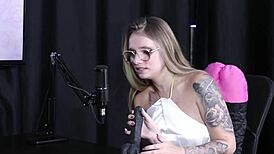 blonde shares handjob and blowjob techniques with naty varga in sheer red