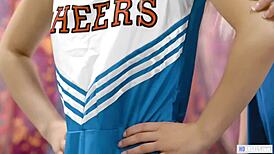 College lesbians Harmony Rivers and Lulu Chu demonstrate their lesbian skills