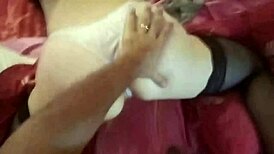 I lick my pussy in satin lingerie, oh godd