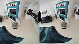 in this virtual taboo scene, the blonde with big tits and ass gets it all from pov