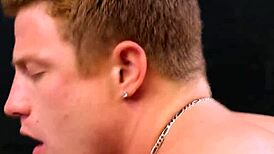 Office clerks Jayden Marcos and Logan Aarons get horny with bareback rimjob action.