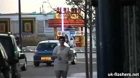 British Chubby Girl Masturbates Boldly in Public Bar Setting