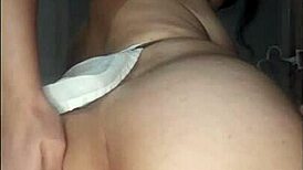 Teen rubs her body in costume