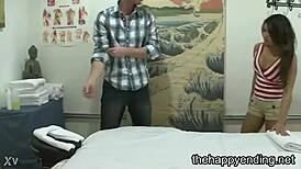 Asian babe gives happy ending