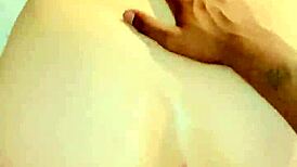 In this interracial scene, she gets a slow creampie from big black cock.