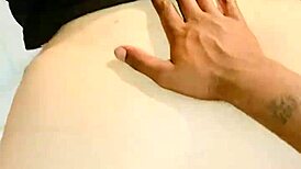 In this interracial scene, she gets a slow creampie from big black cock.