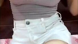 asian babe shows big tits on webcam