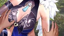 Yelan In Stockings Says, 'Fuck Me In This Hentai Game!'