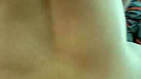 Asian wife rides cock intensely in bedroom