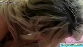 I give a reality blowjob to sexy blonde in lingerie