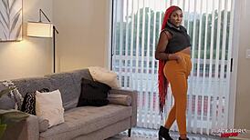 Black tgirl Jordan gets hardcore anal pounding