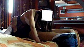 chica colegiala gets hot in hotel skirt action