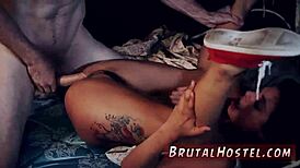 Cute teen Gina Valentina experiences rough anal domination and assfucking.