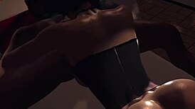 Smoking hot girl with green hair performs in pov 3d porn scene