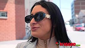 amateur nelia estrada dives into her first wild interracial 3some