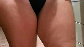 Teresa Cleans Kitchen While Showing Big Ass in Homemade Wife Video. Tattooed Mature Gets Naughty.